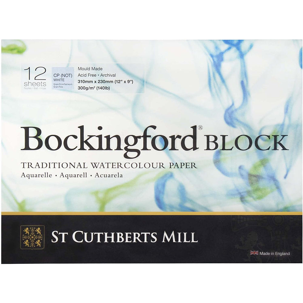 Bockingford Watercolour Paper Block, 12 Sheets, 300 gsm