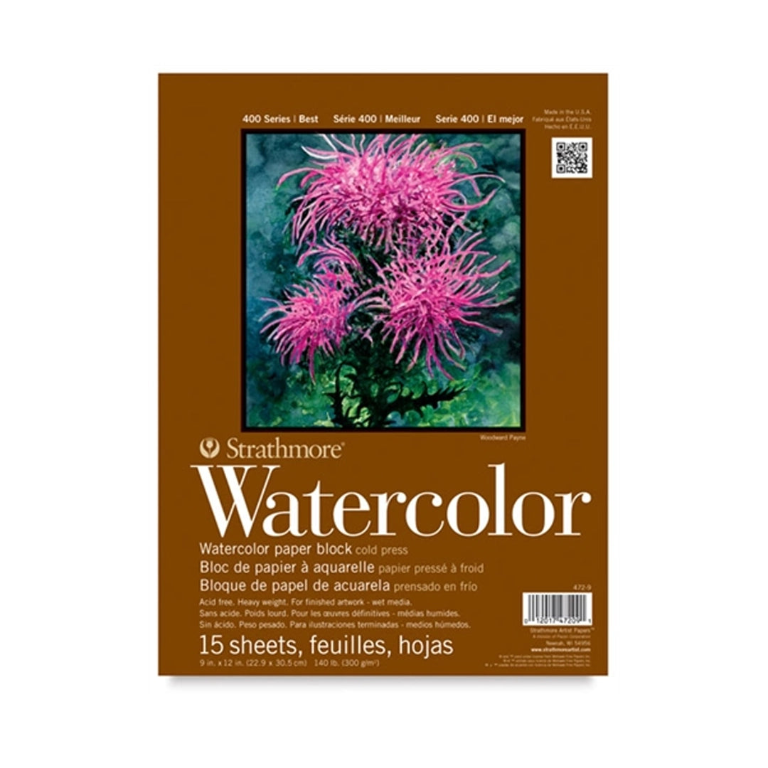 Strathmore 400 Series Watercolor Paper Block, 300 gsm, 15 sheets