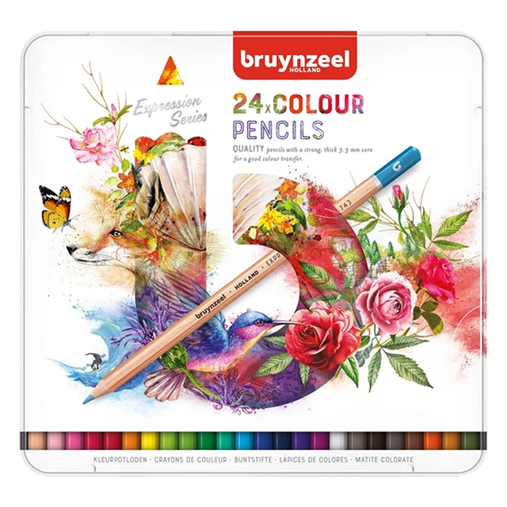 Bruynzeel Expression Colour Pencil Tin, 24 pcs.