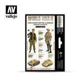 Vallejo WWII Desert British & German Armour & Infantry Acrylic Paint Set, 6x17 ml