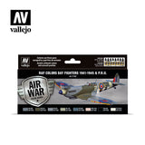 Vallejo RAF Day Fighters 1941-1945 & P.R.U. Paint Set, 8x17 ml