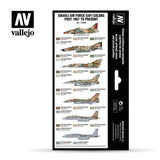 Vallejo Israeli Air Force (IAF) colors Post 1967 to Present Model Air Acrylic Paint Set, 8x17 ml