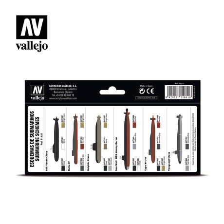Vallejo Model Air Nuclear Submarines Paint Set, 8x17 ml