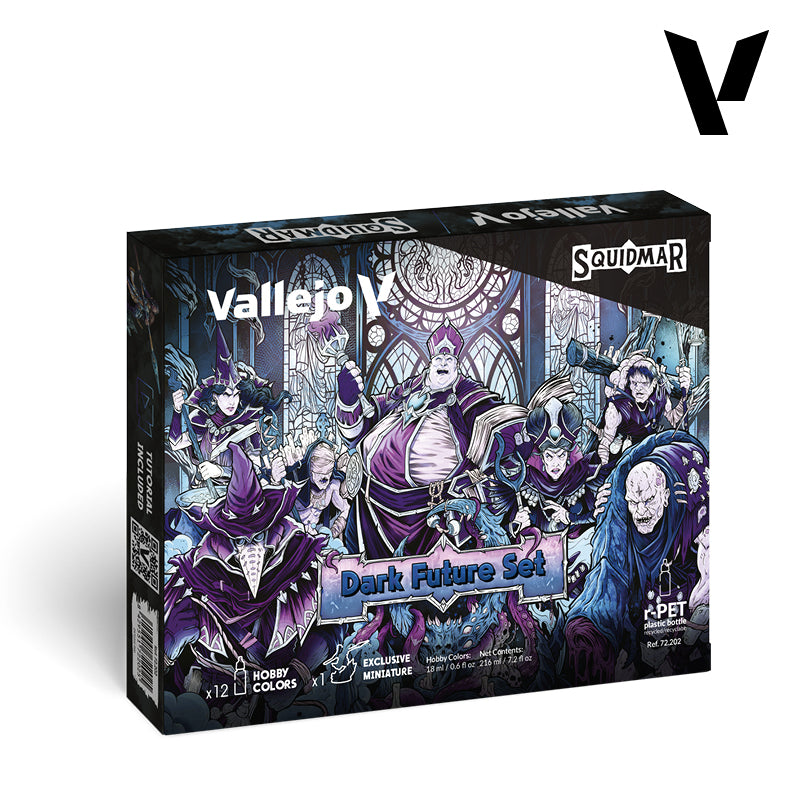 Vallejo Color Dark Future Paint Set, 12x18 ml + 1 miniature