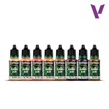 Vallejo Game Air Face Painting Acrylic Paint Set, 8x18 ml
