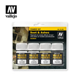 Vallejo Soot & Ashes Pigment Set, 4x35 ml