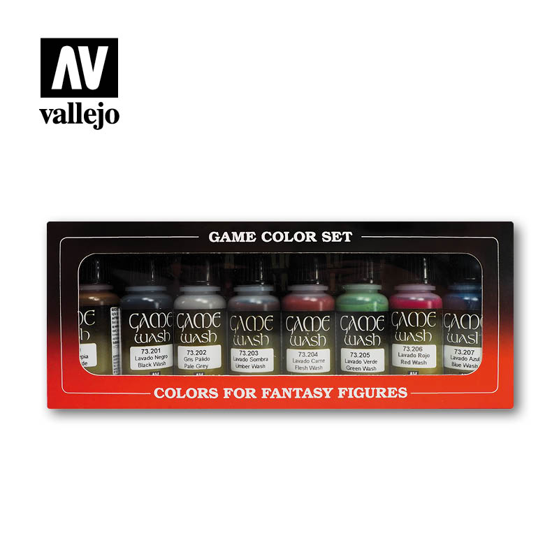 Vallejo Game Color Washes Set, 8x17 ml