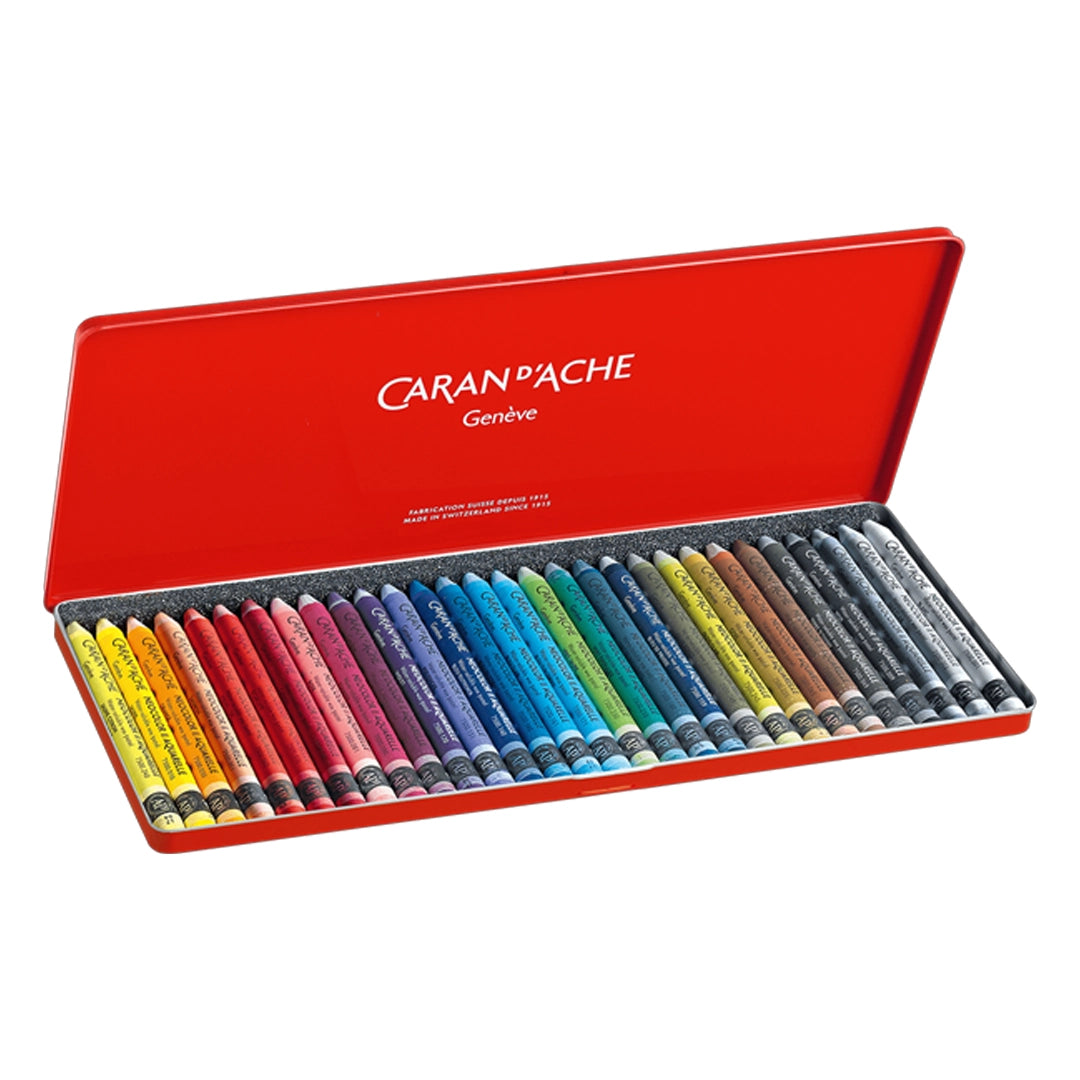 Caran d'Ache NEOCOLOR Water-Soluble Wax Oil Pastels Set of 30