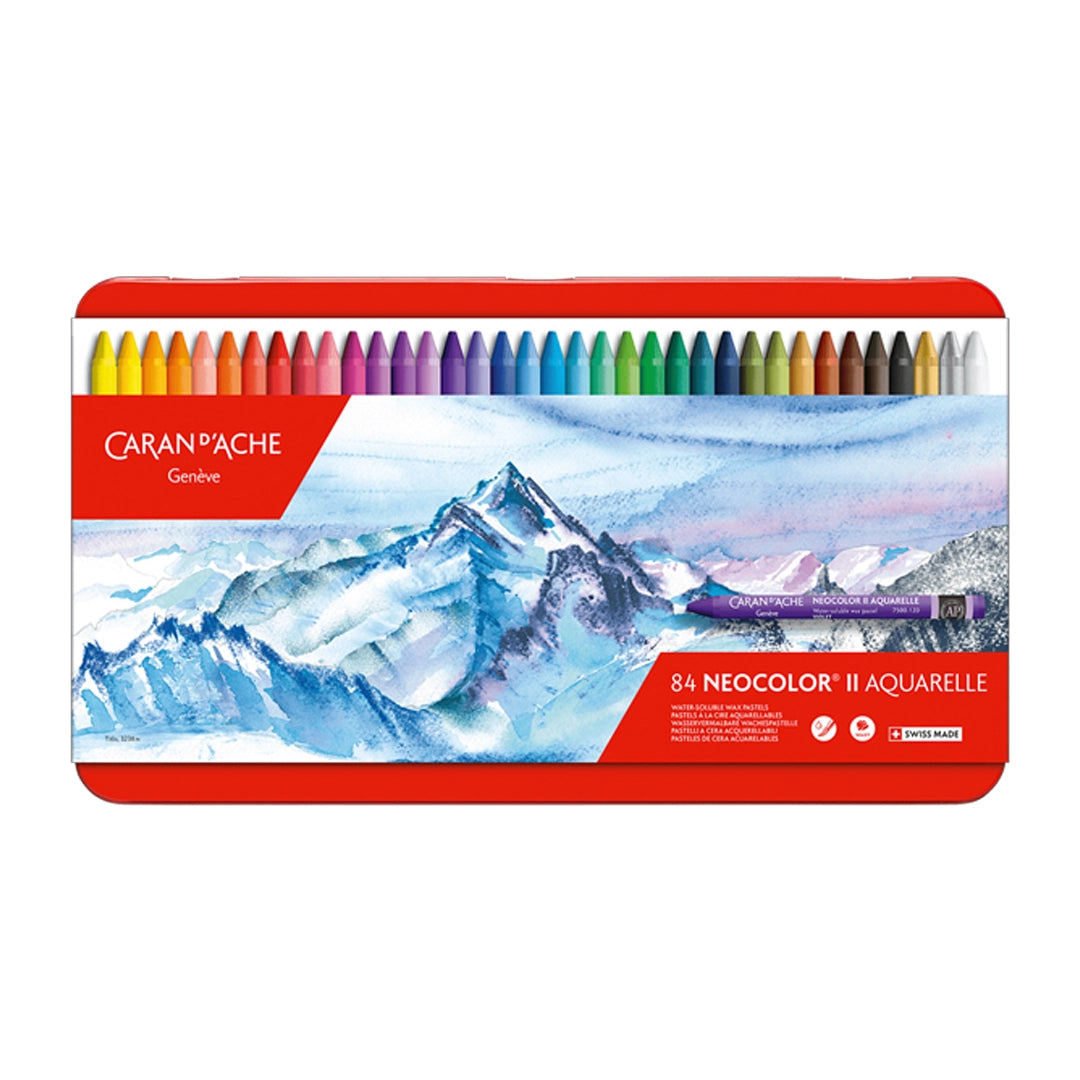 Caran d'Ache NEOCOLOR Water-Soluble Wax Oil Pastels Set of 84