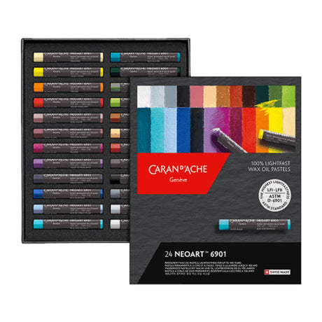 Caran d'Ache NEOART Wax and Oil Pastels Set of 24