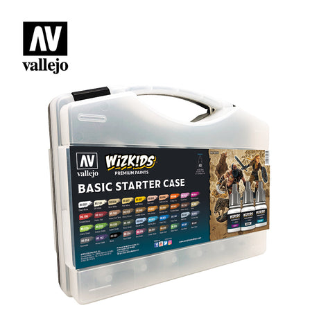 Vallejo WizKids Basic Starter Case Acrylic Paint Set, 40x8 ml