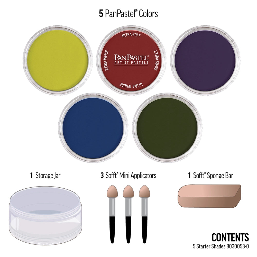 PanPastel Starter Shades Set, 5 pcs.