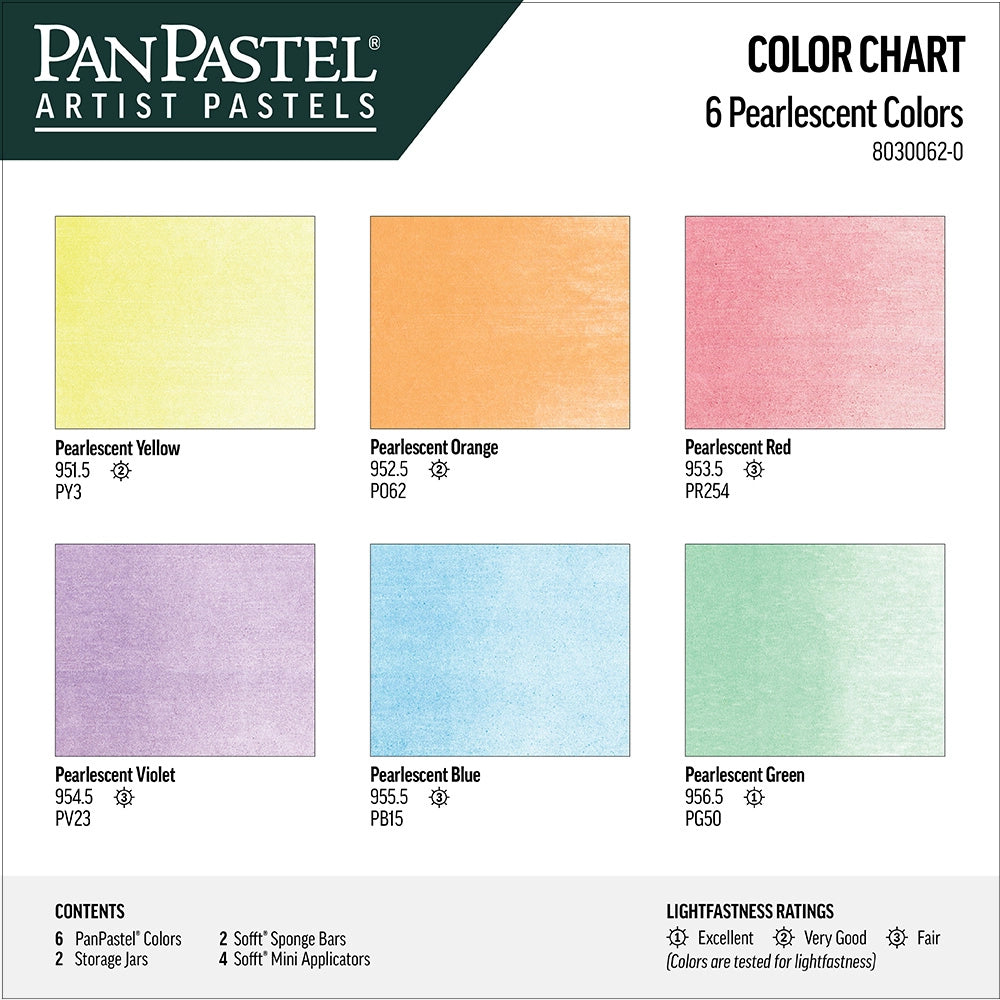 PanPastel Pearlescent Colors Set, 6 pcs.