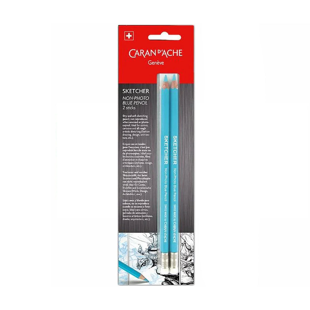 Caran d'Ache Sketcher/Non-Photo Blue Pencil Set, 2 pcs.