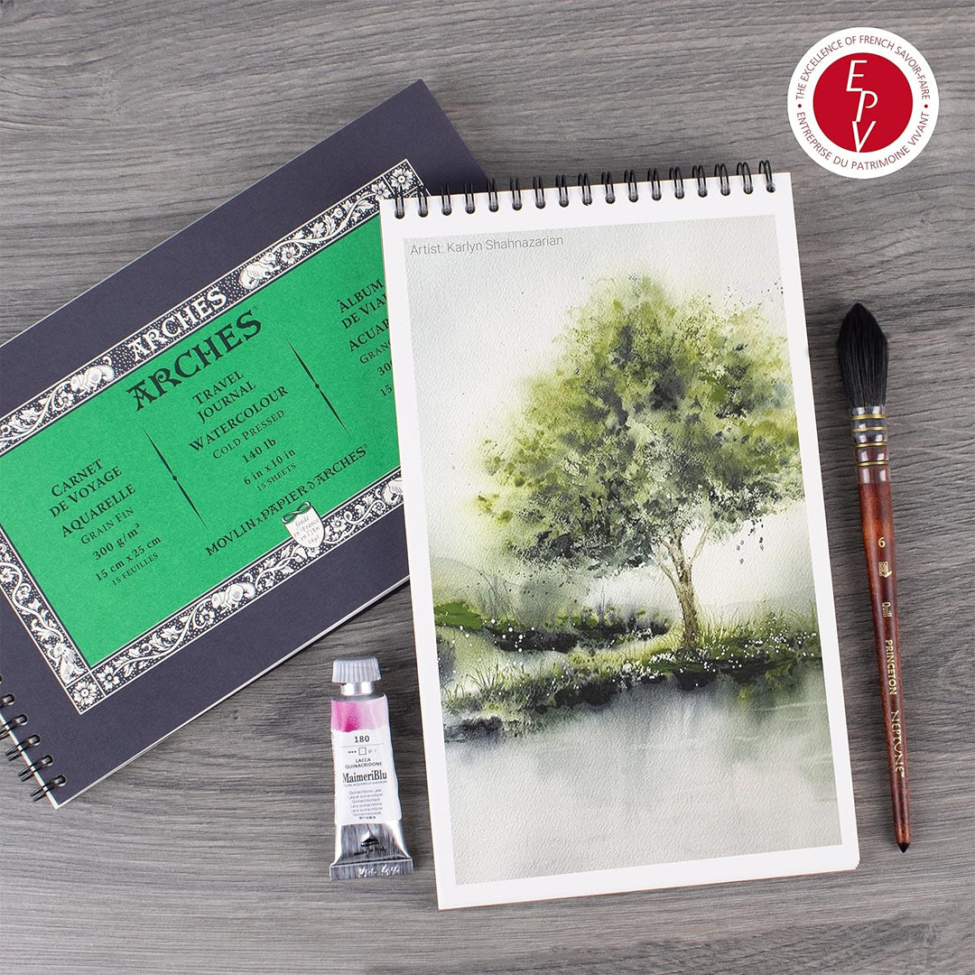 Arches Watercolour Spiral Pad, Cold Pressed, 300 gsm, 100% Cotton, 15 Sheets