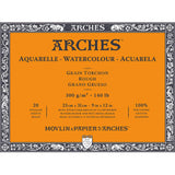 Arches Watercolour Paper Block, Rough, 300 gsm, 100 % Cotton, 20 Sheets