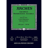 Arches Watercolor Paper Pad, Cold Pressed, 100% Cotton, 12 Sheets