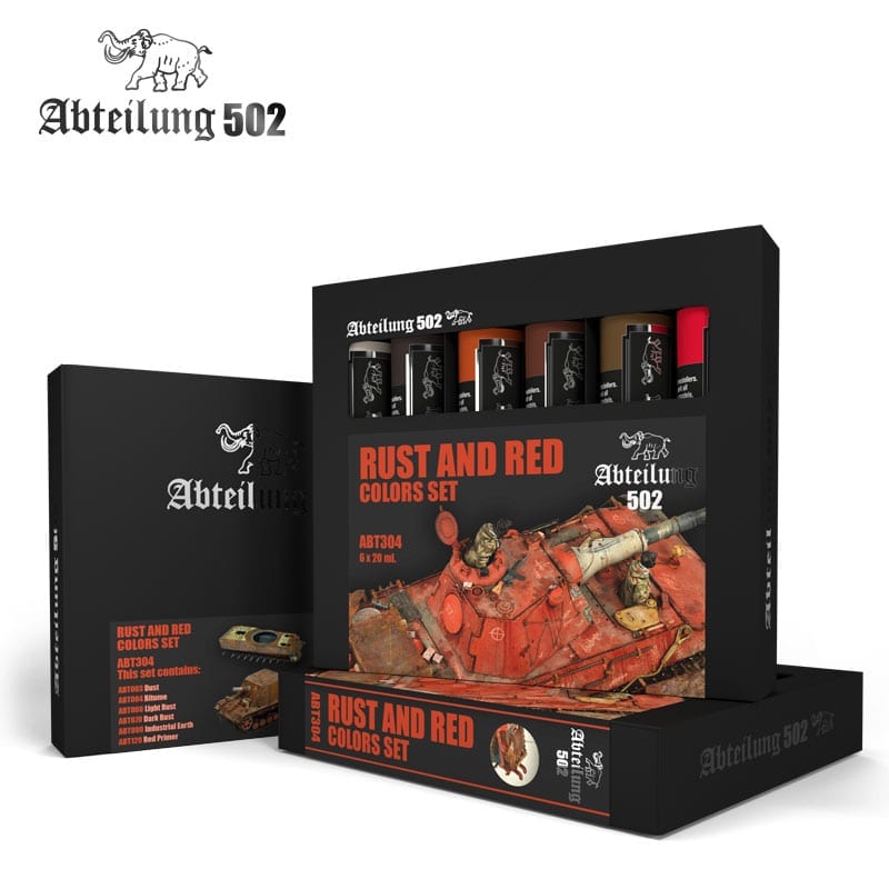 ABTEILUNG 502 Rust and Red Oil Paint Set, 6x20 ml