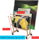MEEDEN Wooden Large Print Rack with Castors