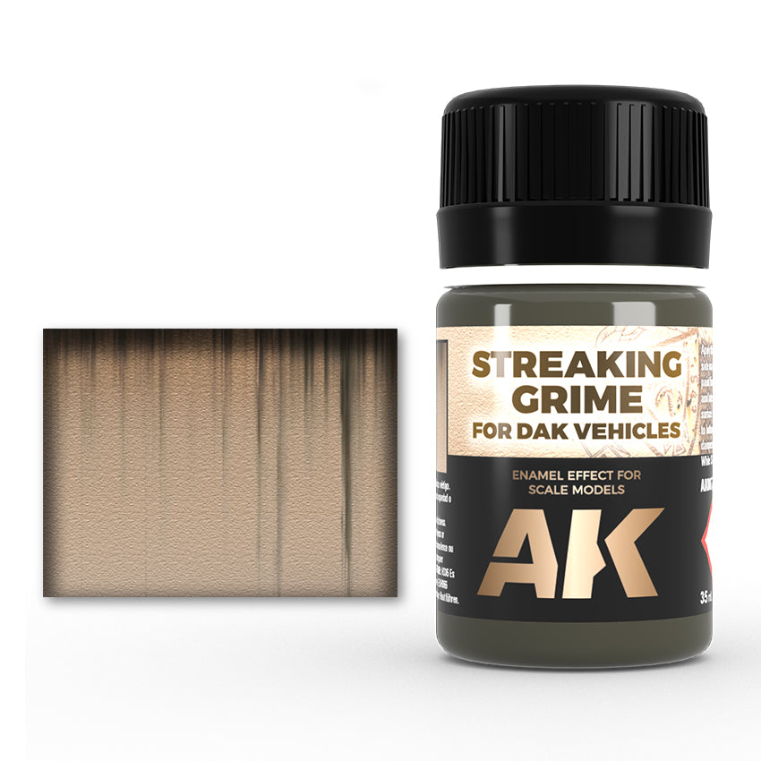 AK Interactive Streaking Grime for DAK Vehicles, 35 ml