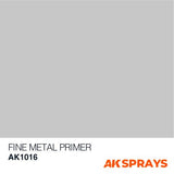 AK Interactive Fine Metal Primer Spray, 150 ml