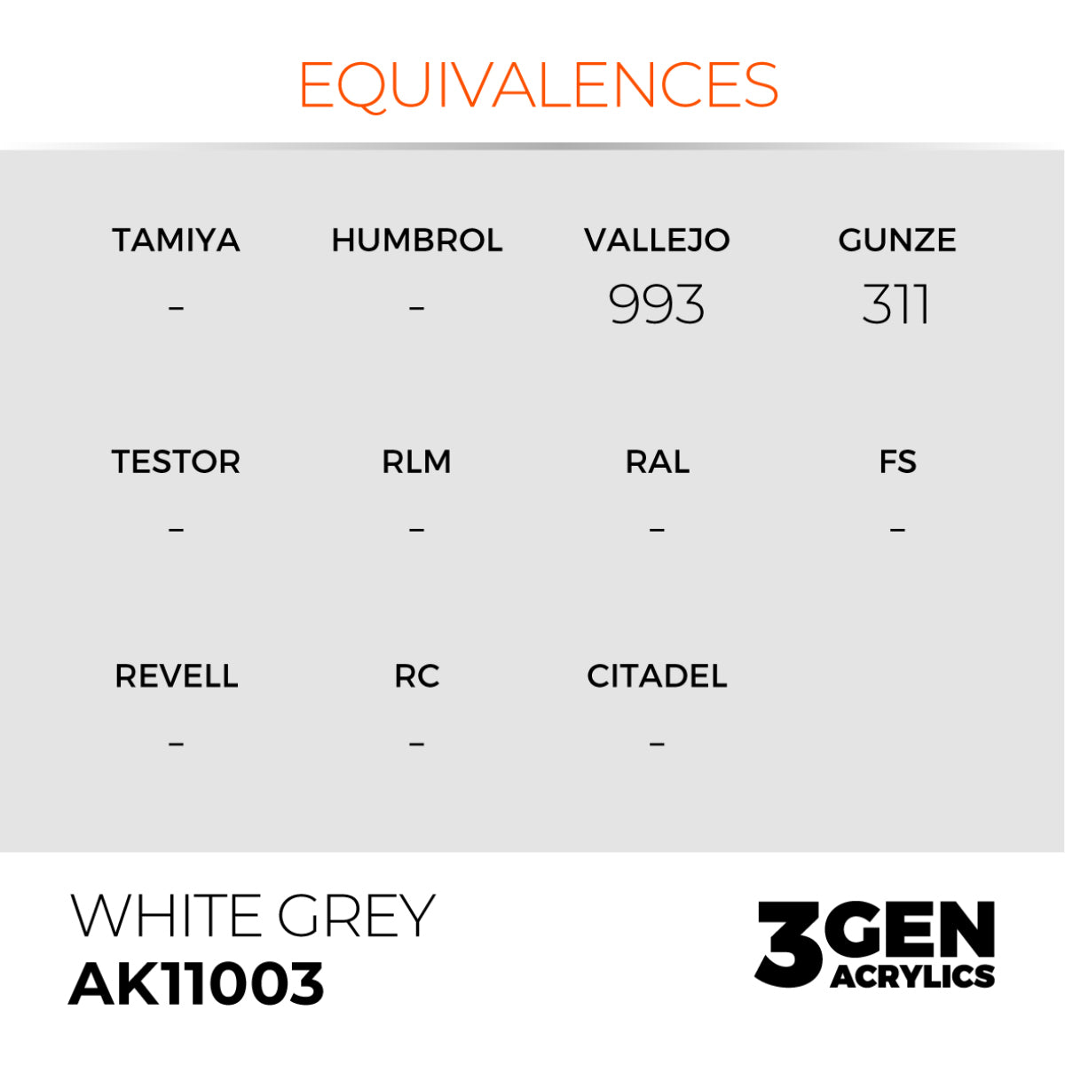 AK Interactive 3GEN Acrylic Paint, colours 1-73 (part 1/3)