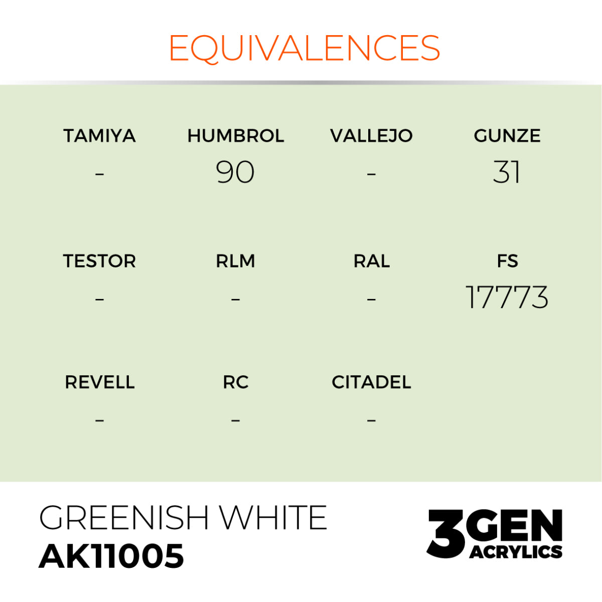 AK Interactive 3GEN Acrylic Paint, colours 1-73 (part 1/3)