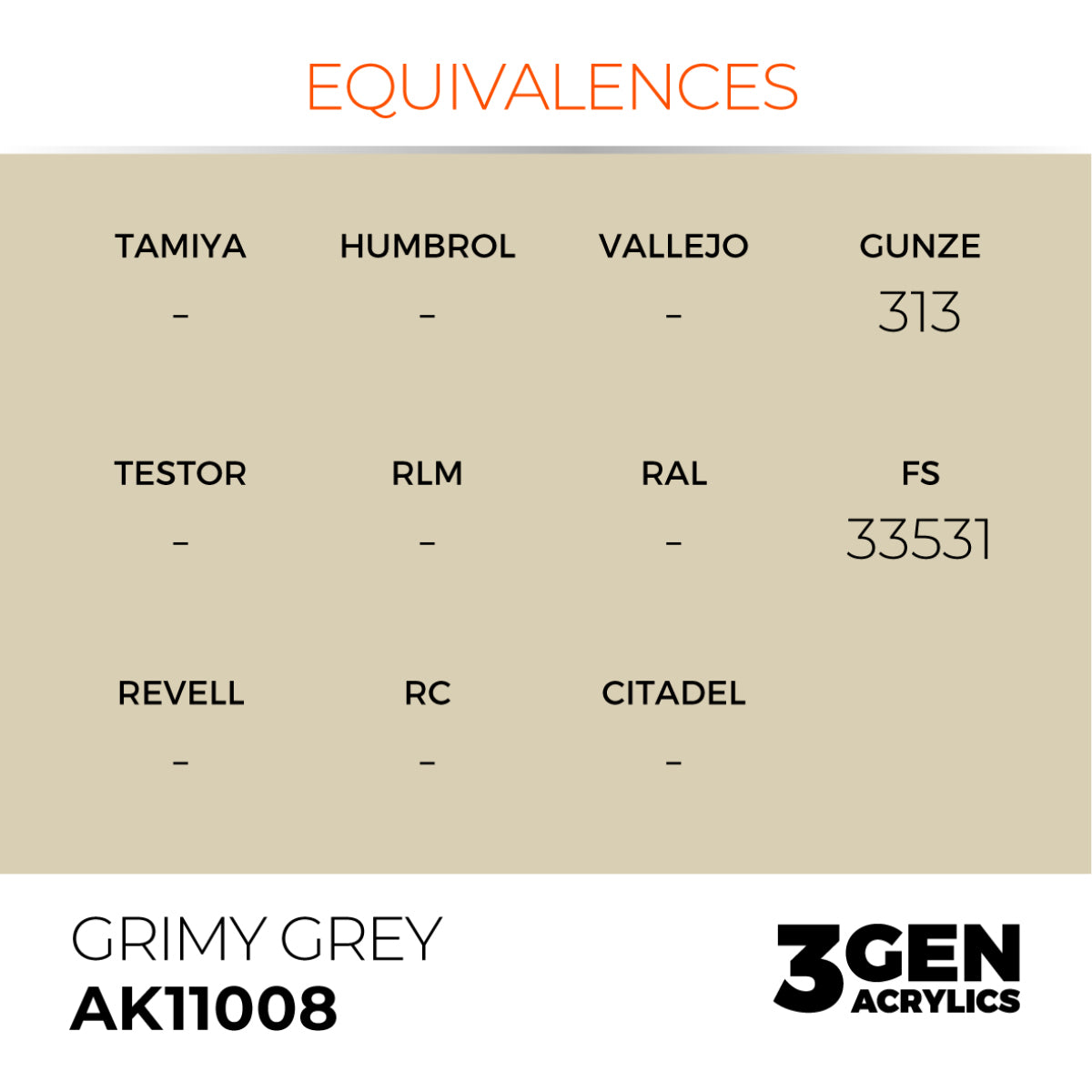 AK Interactive 3GEN Acrylic Paint, colours 1-73 (part 1/3)