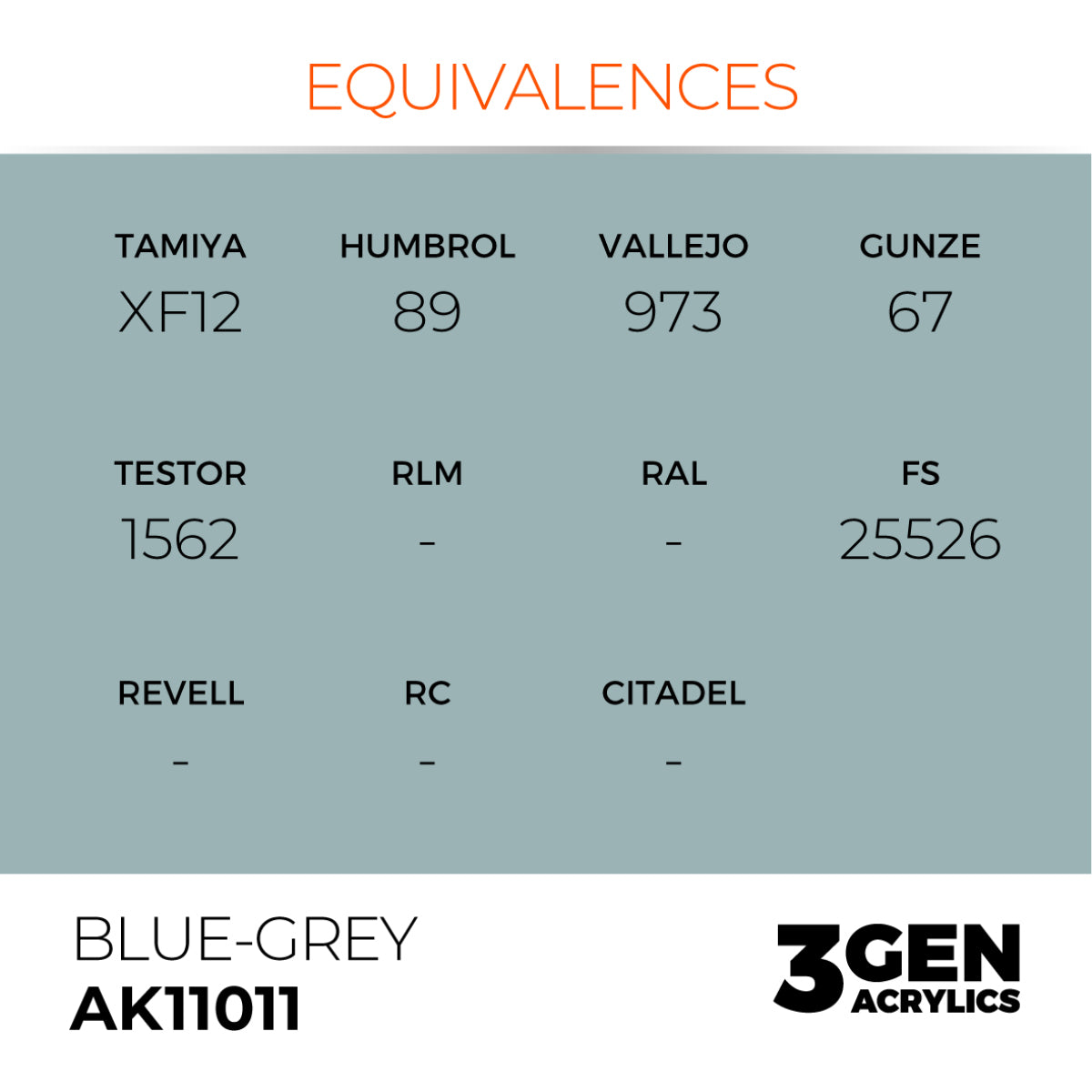AK Interactive 3GEN Acrylic Paint, colours 1-73 (part 1/3)