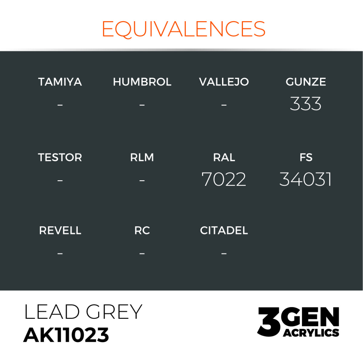 AK Interactive 3GEN Acrylic Paint, colours 1-73 (part 1/3)
