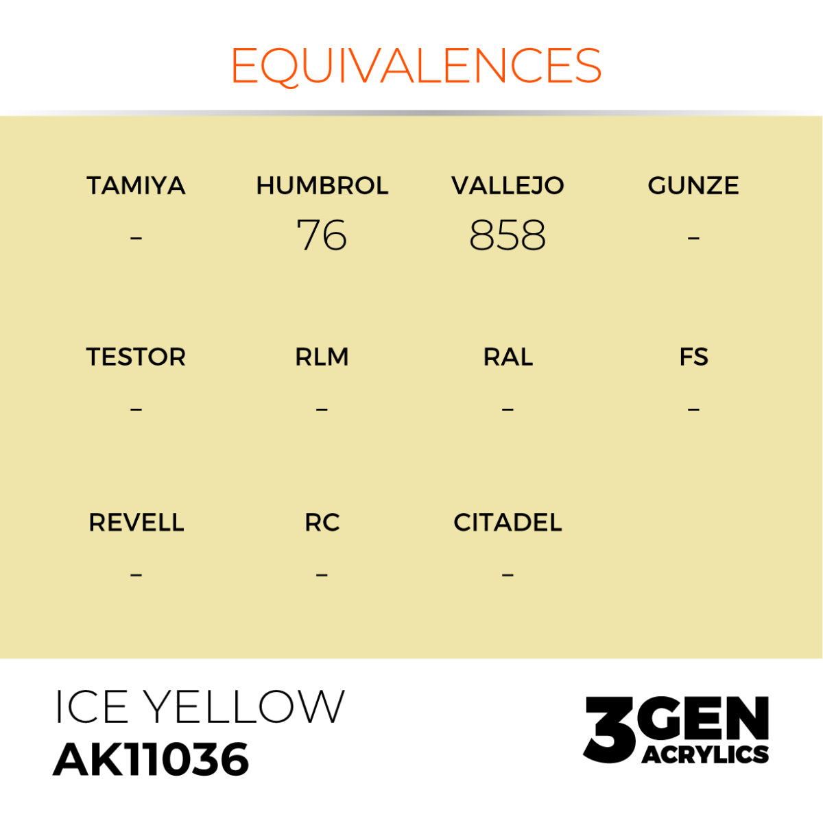 AK Interactive 3GEN Acrylic Paint, colours 1-73 (part 1/3)