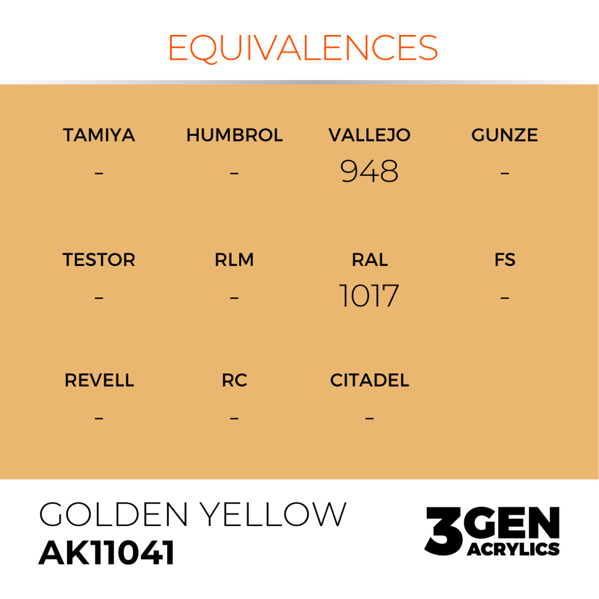 AK Interactive 3GEN Acrylic Paint, colours 1-73 (part 1/3)
