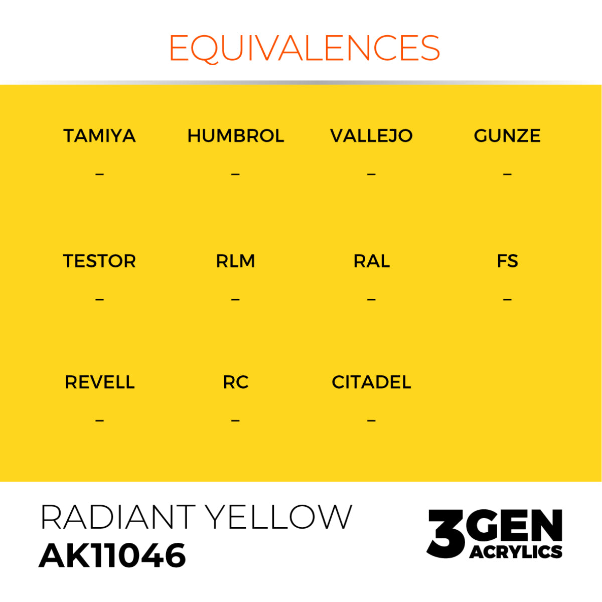 AK Interactive 3GEN Acrylic Paint, colours 1-73 (part 1/3)