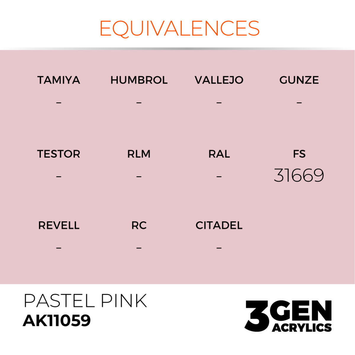 AK Interactive 3GEN Acrylic Paint, colours 1-73 (part 1/3)