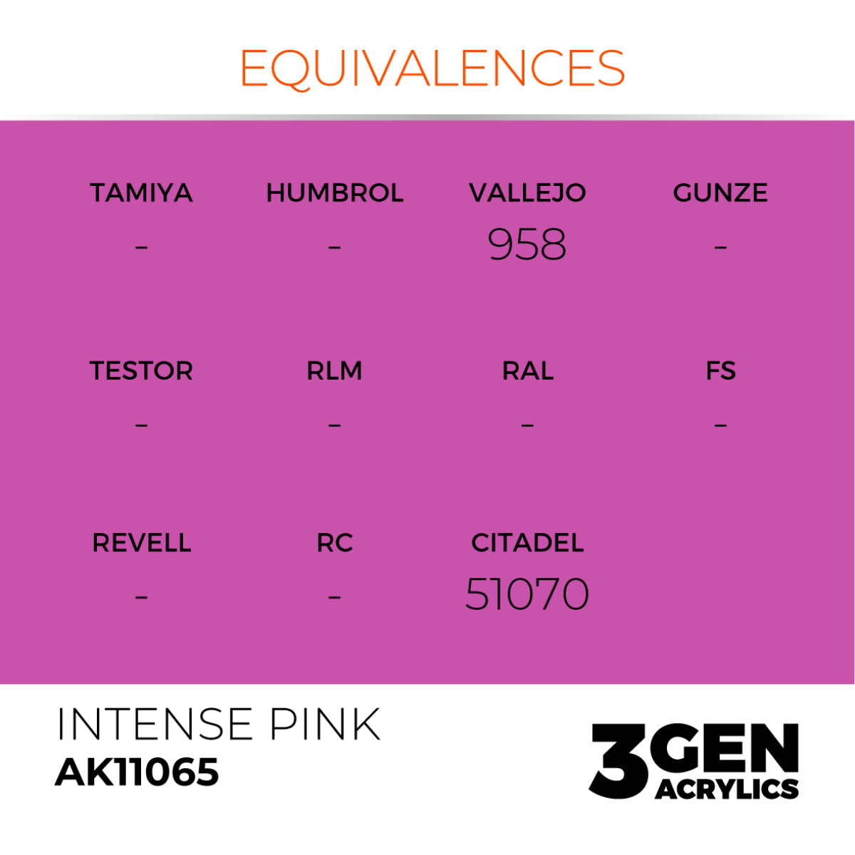 AK Interactive 3GEN Acrylic Paint, colours 1-73 (part 1/3)