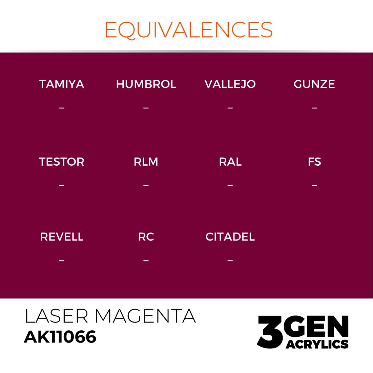 AK Interactive 3GEN Acrylic Paint, colours 1-73 (part 1/3)