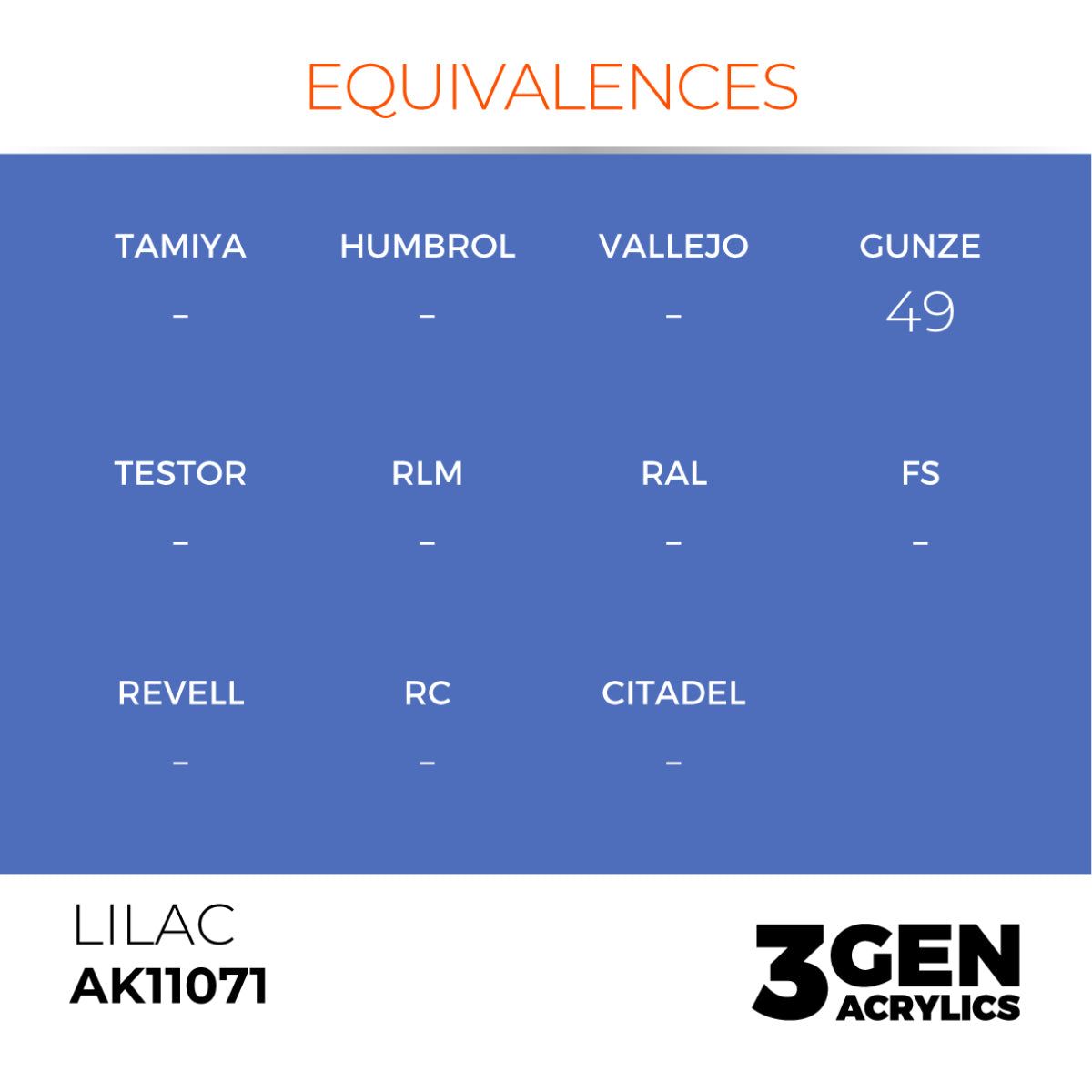 AK Interactive 3GEN Acrylic Paint, colours 1-73 (part 1/3)