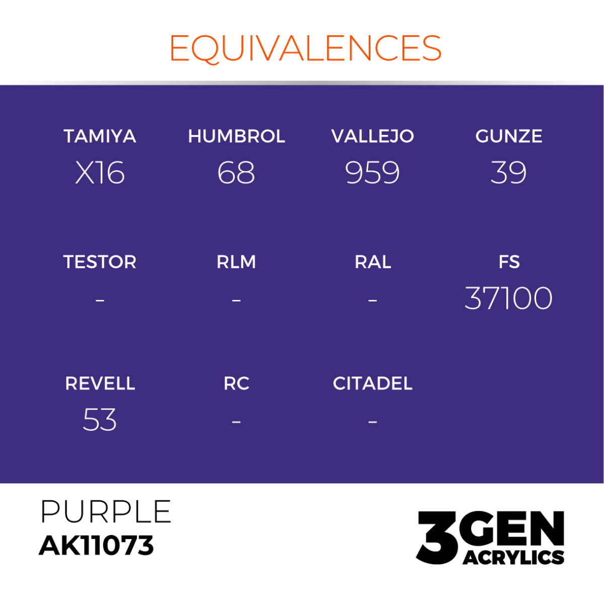 AK Interactive 3GEN Acrylic Paint, colours 1-73 (part 1/3)