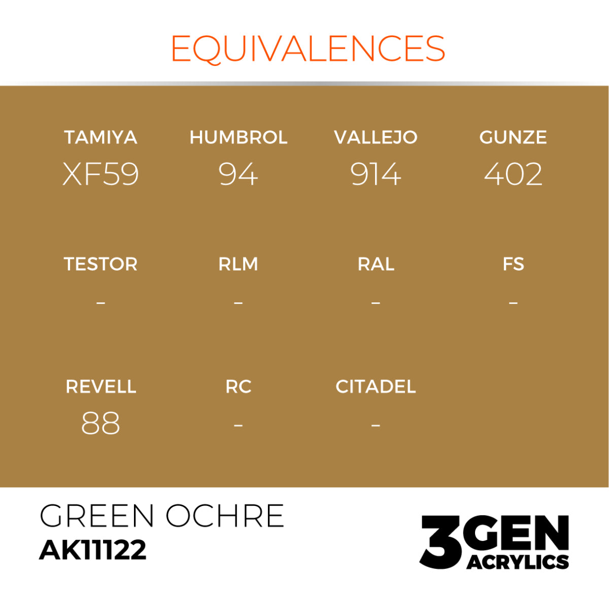 AK Interactive 3GEN Acrylic Paint, colours 74-146 (part 2/3)