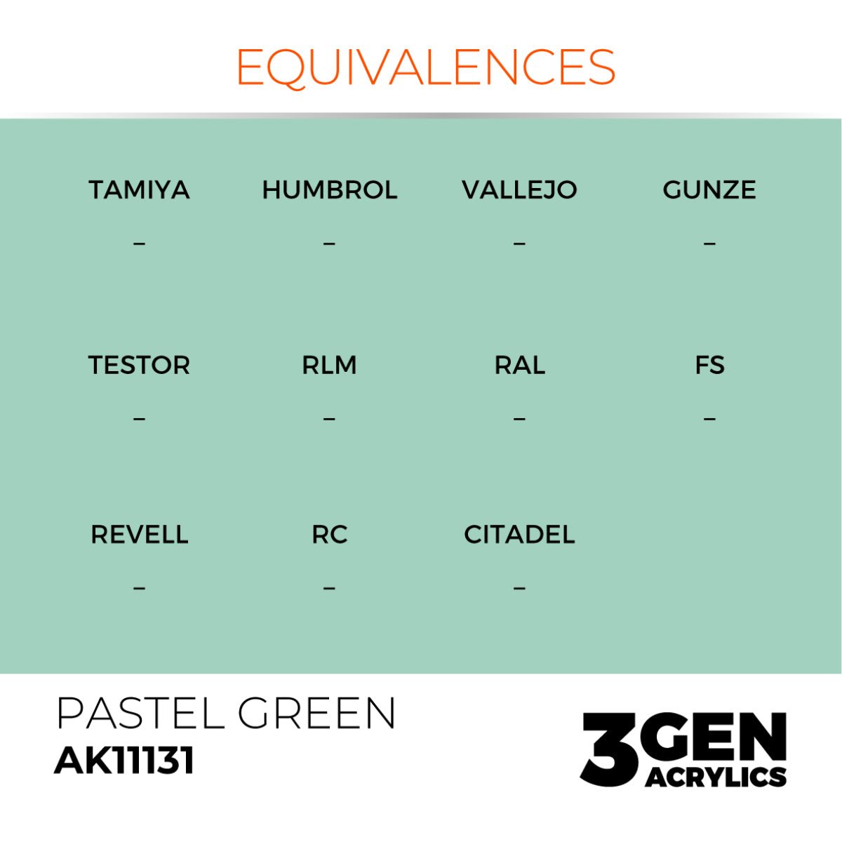 AK Interactive 3GEN Acrylic Paint, colours 74-146 (part 2/3)