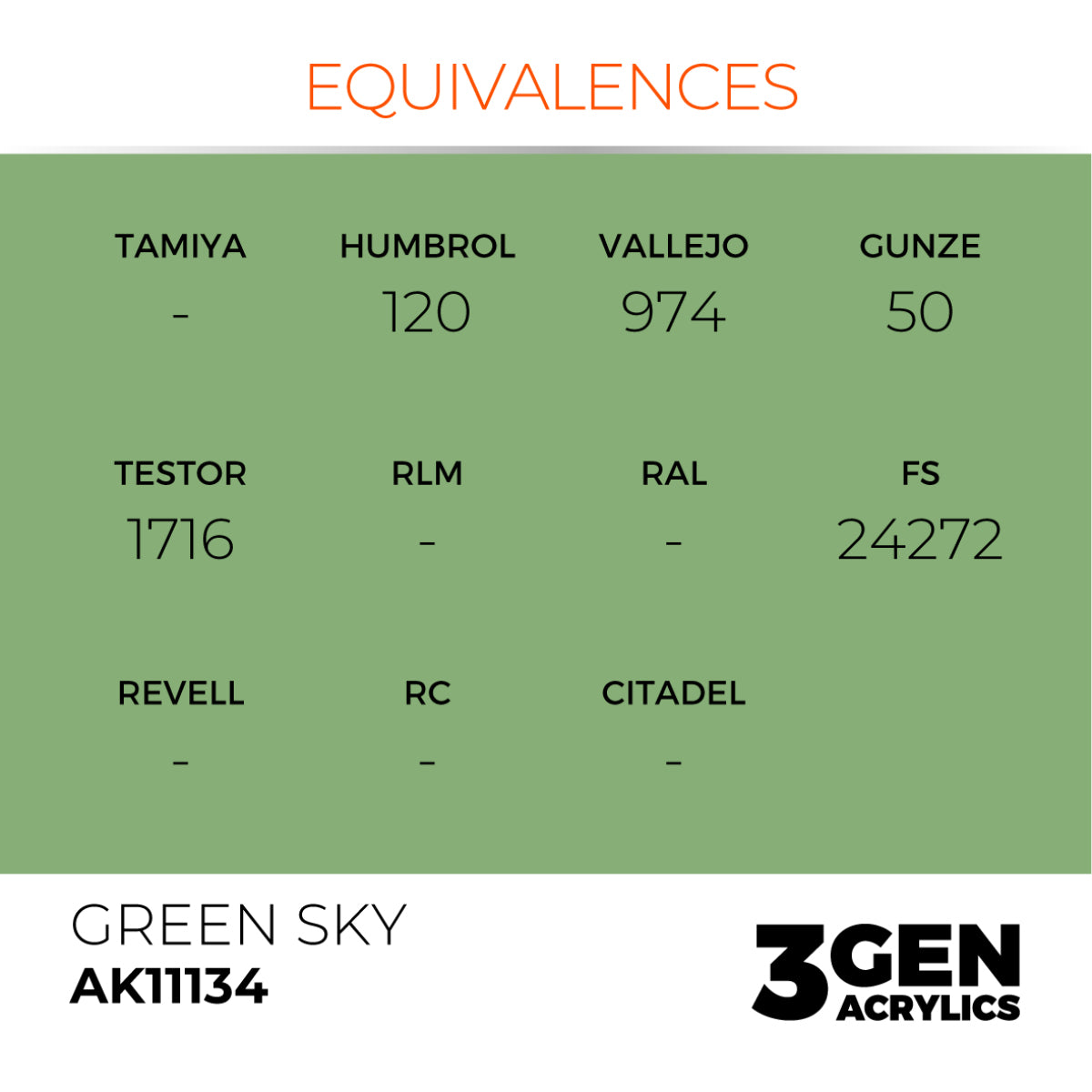 AK Interactive 3GEN Acrylic Paint, colours 74-146 (part 2/3)