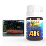 AK Interactive Naval Streaking Grime Brown for Red Hulls, 35 ml