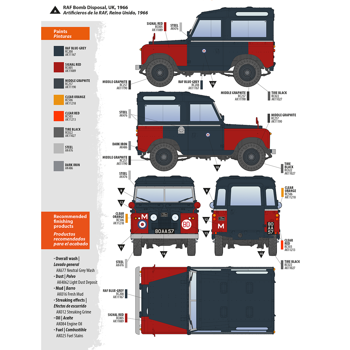 AK Interactive Land Rover 88 Series IIA Station Wagon Scale Model, 1:35