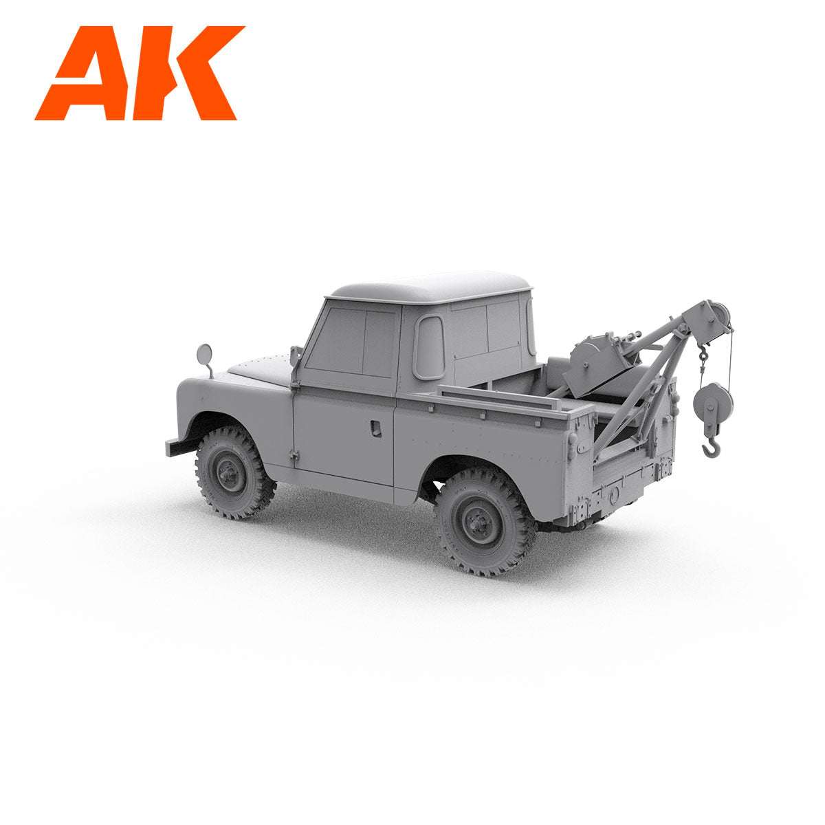 AK Interactive Land Rover 88 Series IIA Crane-Tow Truck Scale Model, 1:35