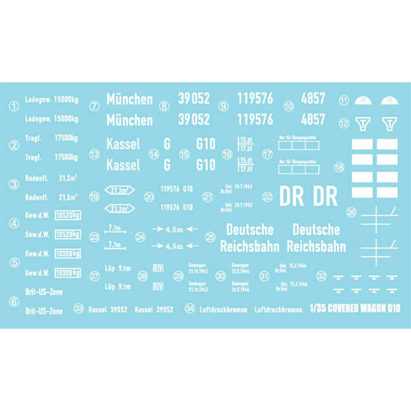 AK Interactive German Railway Covered G10 Wagon Gedeckter Güterwagen Scale Model, 1:35