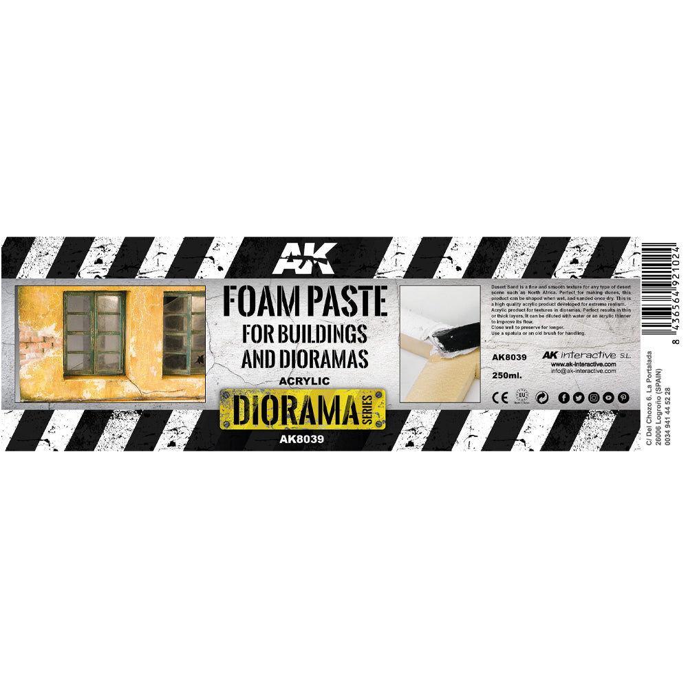 AK Interactive Diorama - Foam Texturizer &Sealer Texture, 250 ml