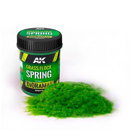 AK Interactive Spring Grass Flock, 2 mm, 250 ml