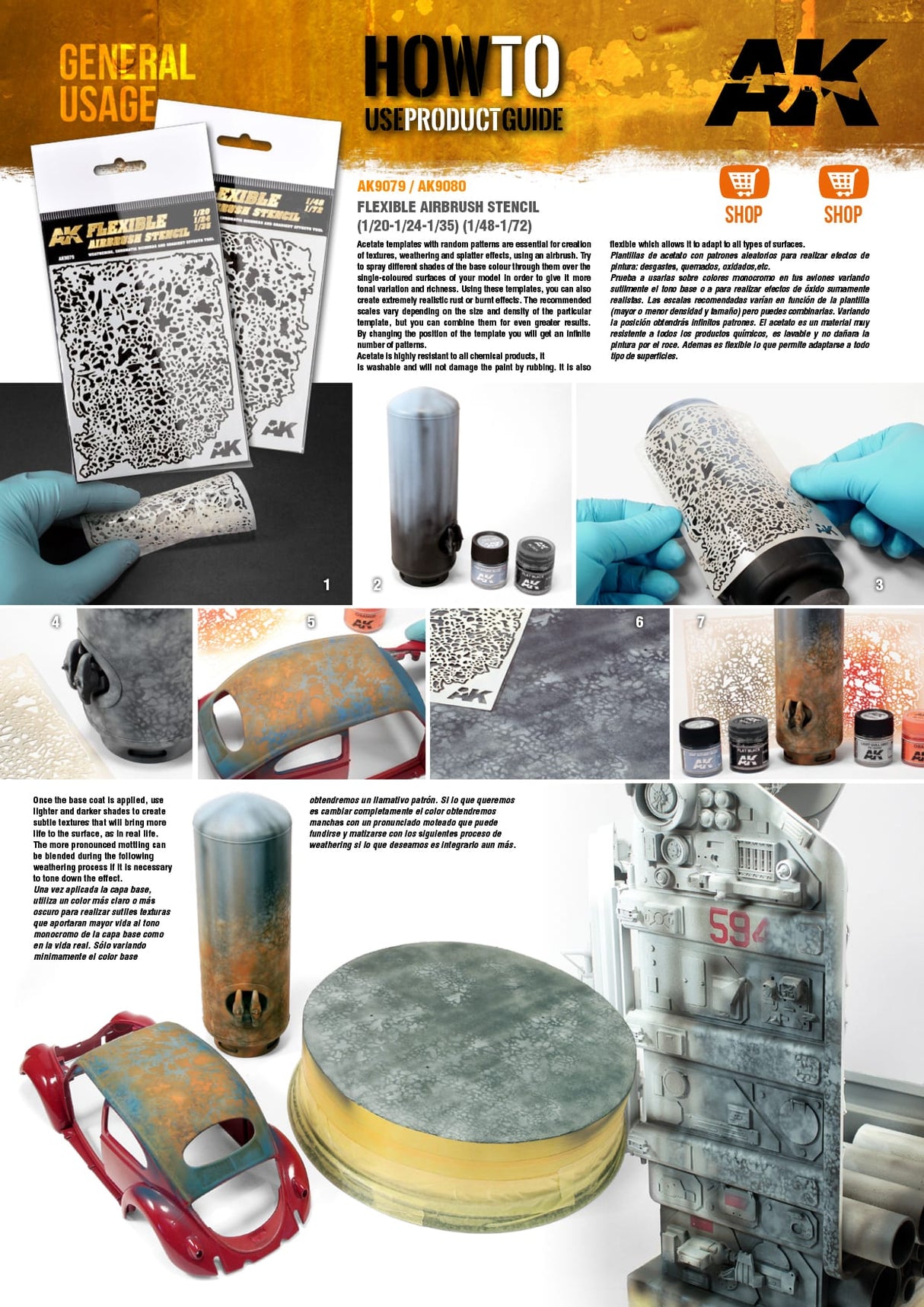 AK Interactive Flexible Airbrush Stencil