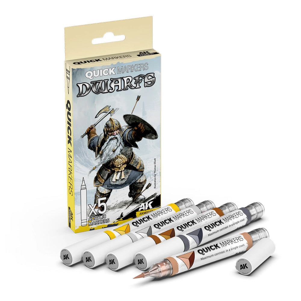 AK Interactive Quick Markers Dwarfs Set, 5 pcs.
