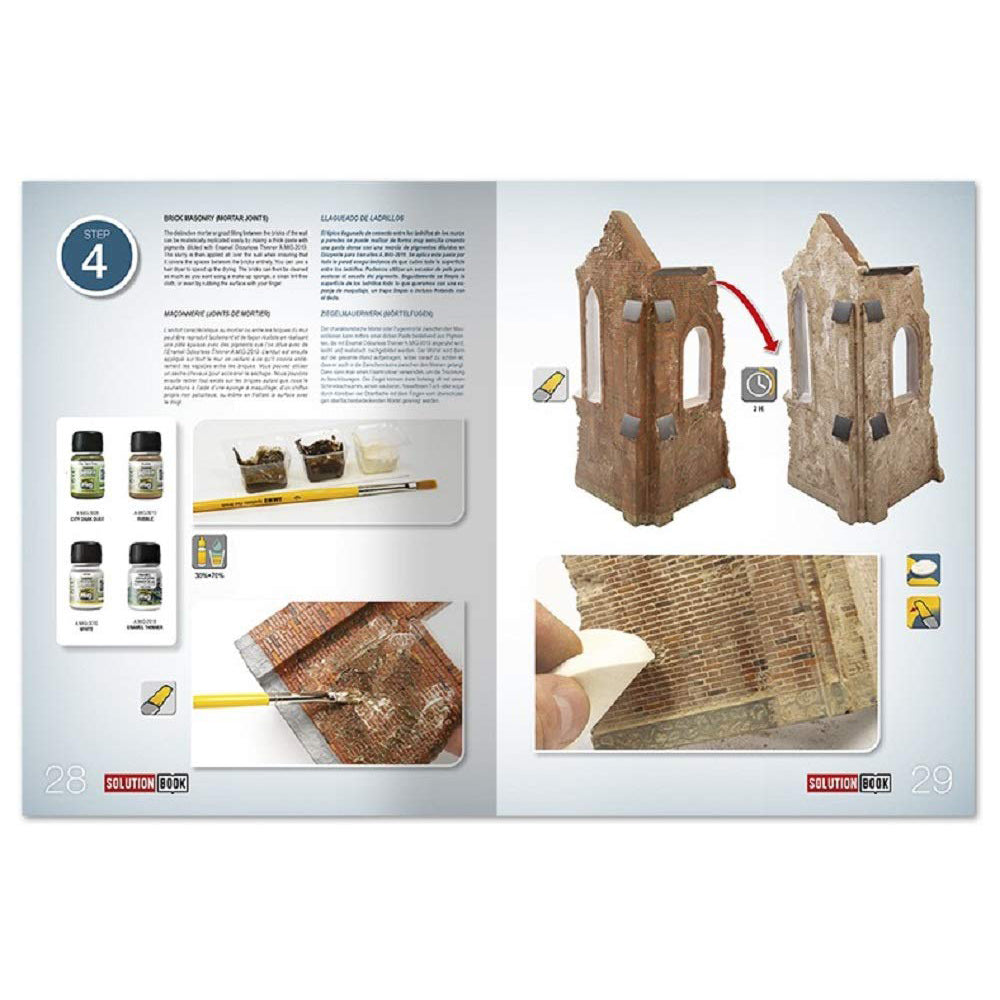 AMMO by Mig Solution Book "How to Paint Brick Buildings"